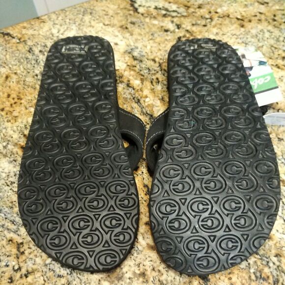 Vtg Man Cobian Maverick 11 Flip Flop Sandal MAV 10-001 Black 100% Original New - Picture 11 of 12